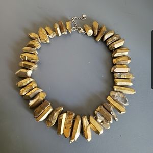 Gold "Quartz" Statement Necklace